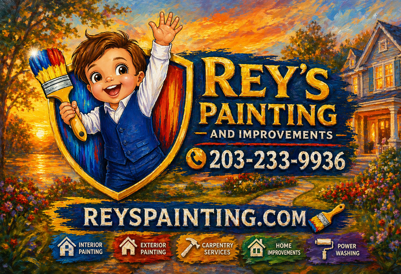 Interior painting service by Rey's Painting