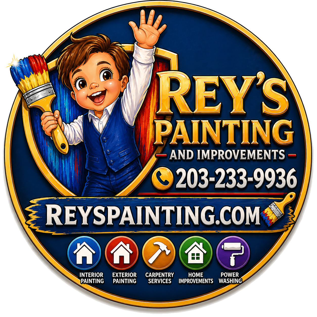 Rey's Painting round logo